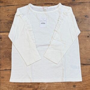 Crewcuts Girls Long Sleeve Top | Size 12 | Ruffle Detail | NWT